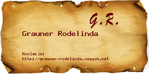 Grauner Rodelinda névjegykártya